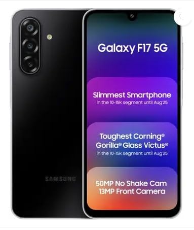 Samsung Galaxy F17 5G 6GB/128GB Black 5G Smartphone