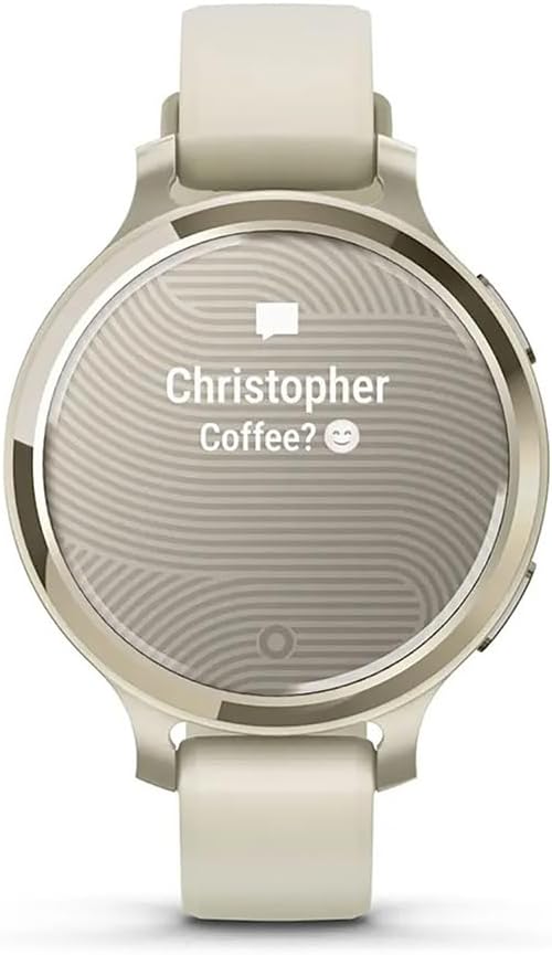 Garmin Lily® 2 Active Lunar Gold with Bone Silicone Band The 1970 Store