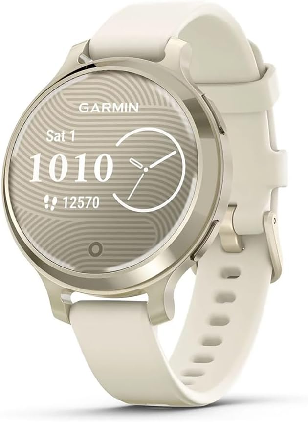 Garmin Lily® 2 Active Lunar Gold with Bone Silicone Band The 1970 Store