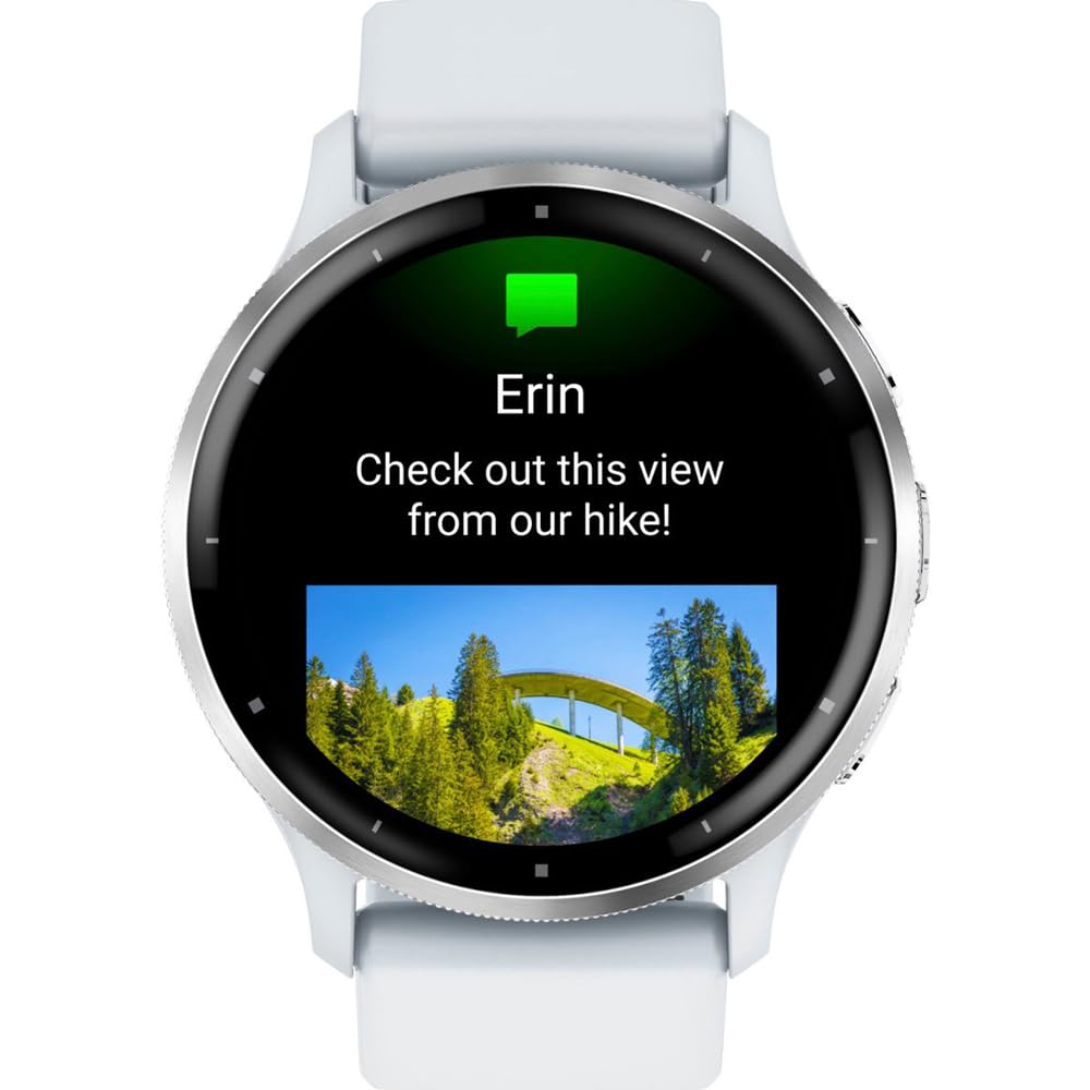 Garmin  Venu 3 Health Fitness GPS Smartwatch Silver Steel Bezel w/Whitestone Case (45mm) GARMIN