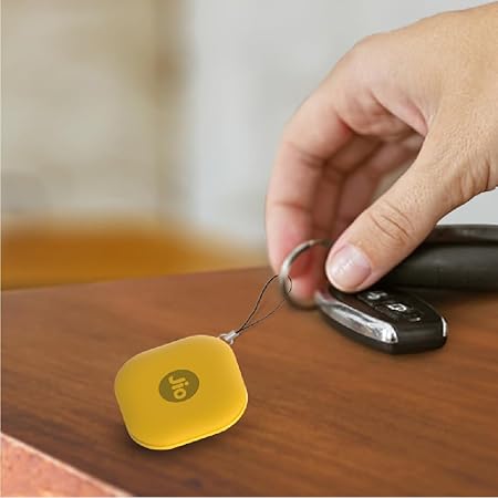 Jio JioTag Go for Android, Worldwide Item Finder, for Google Find My Device Location Smart Tracker (Yellow) JIO