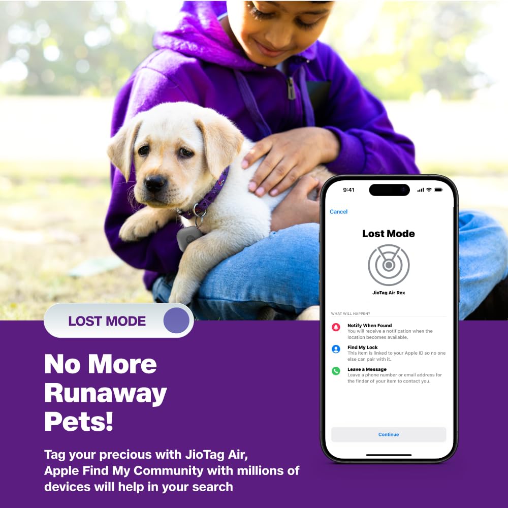 Jio JioTag Air for iPhones, Worldwide Item Finder, Works with Apple Find My Location Smart Tracker (Blue) JIO