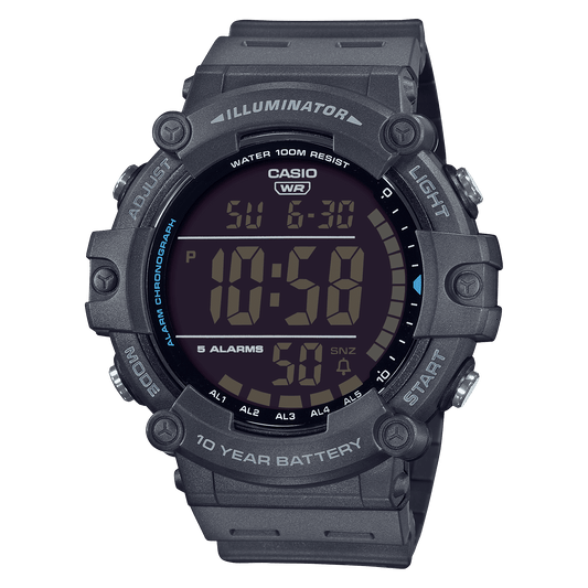 CASIO YOUTH AE-1500WH-8BVDF BLACK DIGITAL DIAL BLACK  RESIN BAND D219