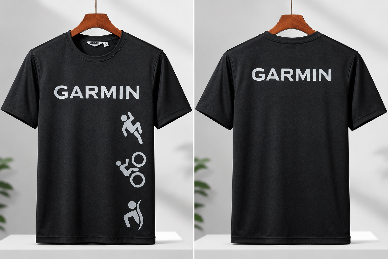 Garmin Triathlon Shirt Front and Back
