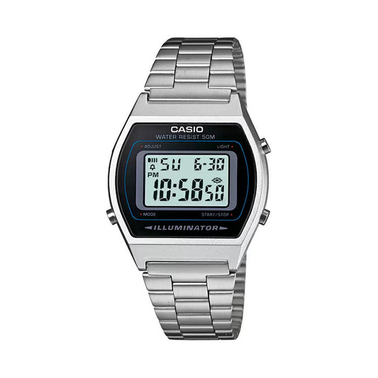 Casio VINTAGE COLLECTION B640WD-1AVDF - D129 Silver Digital - Unisex Watch CASIO