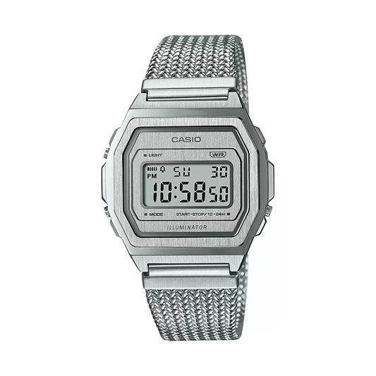Casio VINTAGE COLLECTION A1000MA-7DF - D278 Silver European Vintage Unisex Watch CASIO