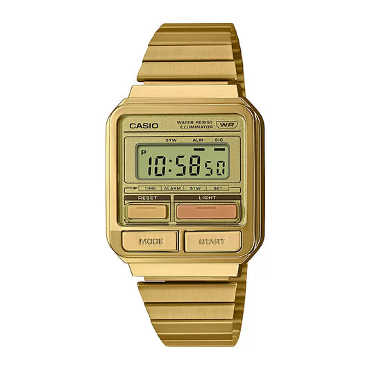 Casio VINTAGE COLLECTION A120WEG-9ADF - D322 Gold Digital Unisex Watch CASIO