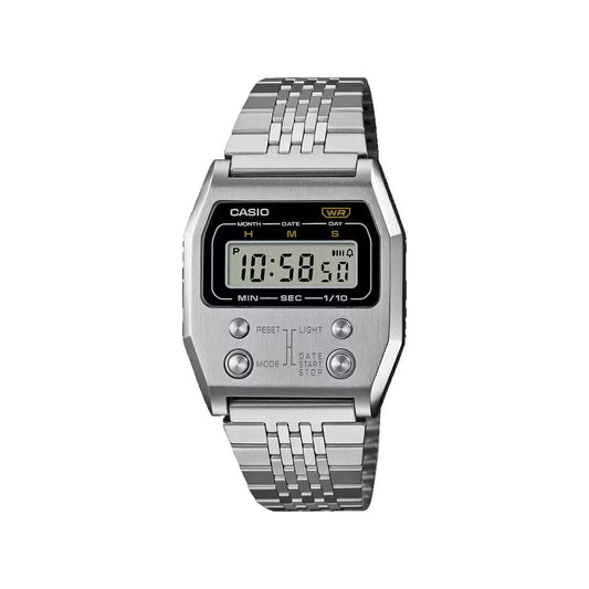 Casio VINTAGE COLLECTION A1100D-1DF - D326 Silver Vintage Unisex Watch CASIO