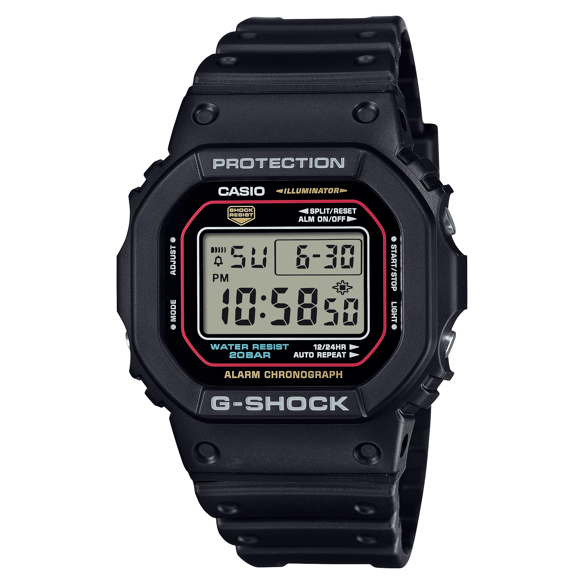 CASIO G-SHOCK DW-5600RL-1DR BLACK  DIGITAL DIAL BLACK  BIO-BASED RESIN BAND G1683