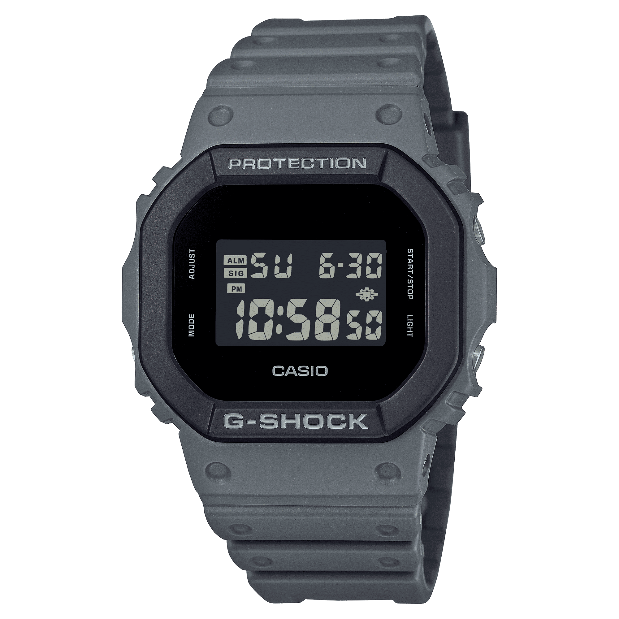 CASIO G-SHOCK DW-5610UU-8DR BLACK DIGITAL DIAL GREY  BIO-BASED RESIN BAND G1647