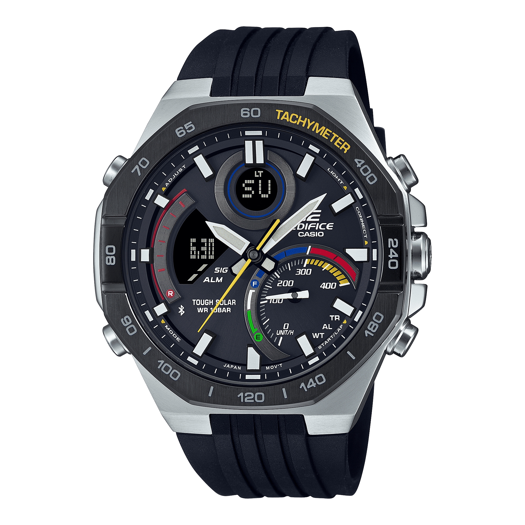 CASIO EDIFICE ECB-950MP-1ADF BLACK ANA-DIGI DIAL BLACK RESIN STRAP MEN'S WATCH EX557
