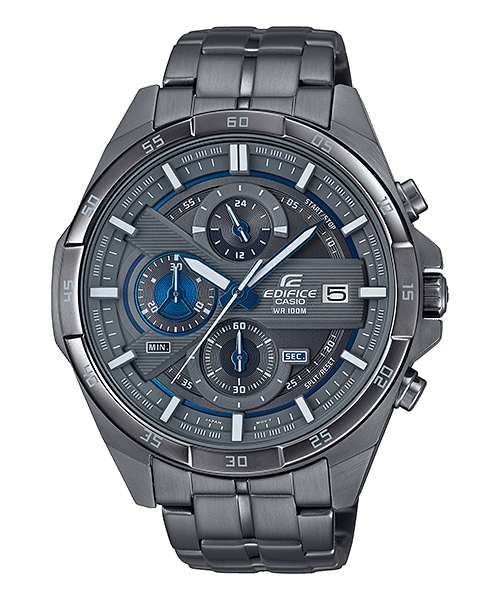 CASIO EDIFICE EFR-556GY-1AVUDF GRAY ANALOG DIAL GRAY ION PLATED STAINLESS STEEL STRAP MEN'S WATCH CHRONOGRAPH 100M WATER RESISTANT