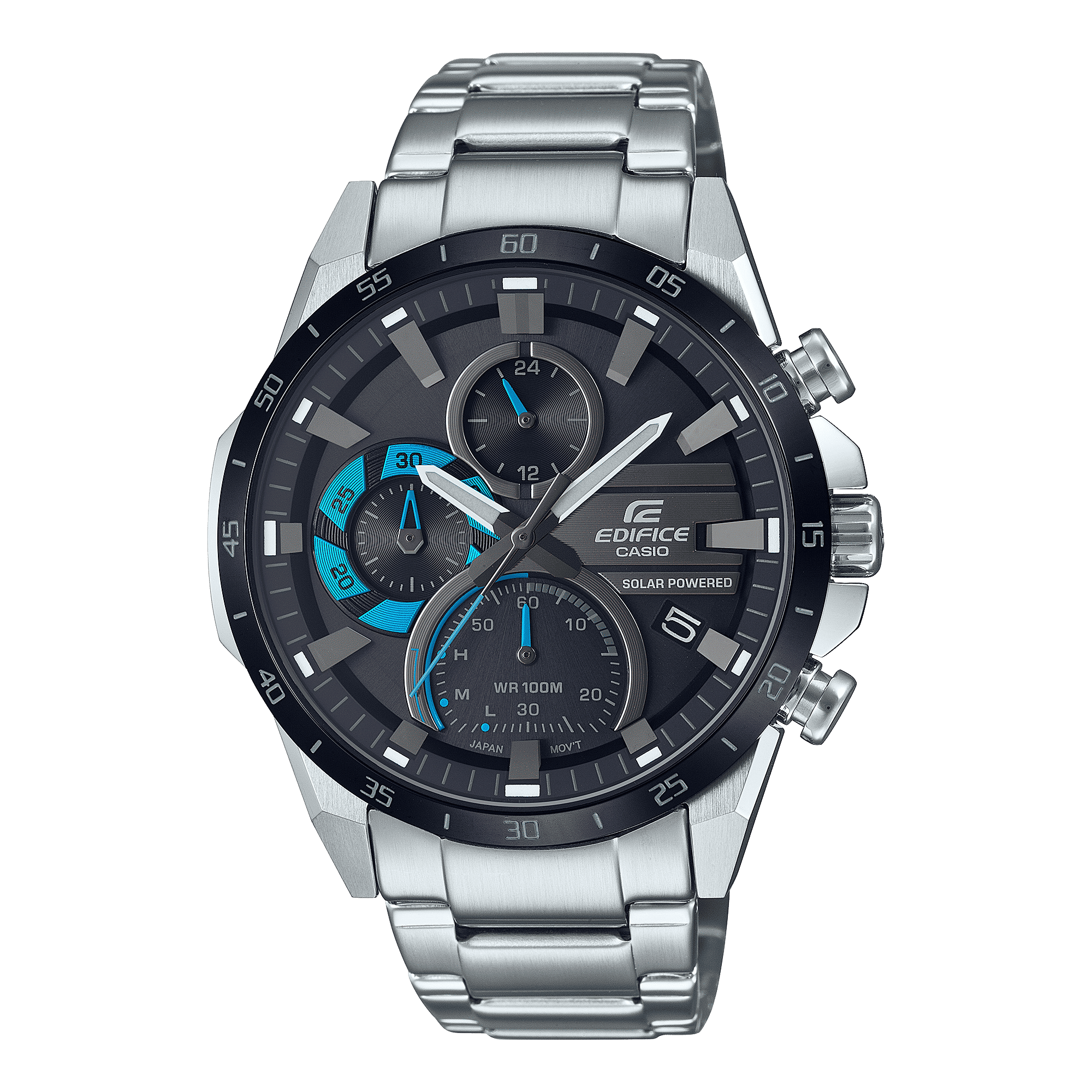 CASIO EDIFICE EQS-940DB-1BVUDF BLACK ANALOG DIAL SILVER STAINLESS STEEL BAND MEN'S WATCH ED567