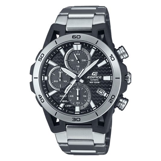 CASIO EDIFICE EQS-960D-1AVUDF SILVER ANALOG DIAL SILVER STAINLESS STEEL BAND MEN'S WATCH ED628
