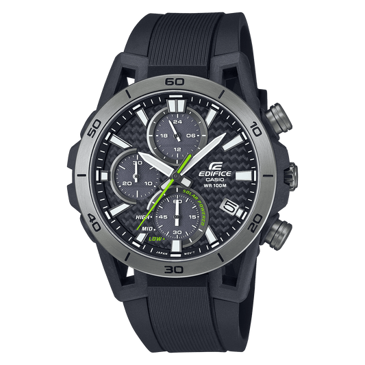 CASIO EDIFICE EQS-960PB-1AVUDF BLACK ANALOG DIAL BLACK RESIN STRAP MEN'S WATCH ED630