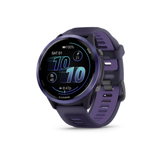 Garmin Forerunner® 570 - 47mm Indigo Aluminium with Translucent Imperial Purple/Indigo Band GARMIN