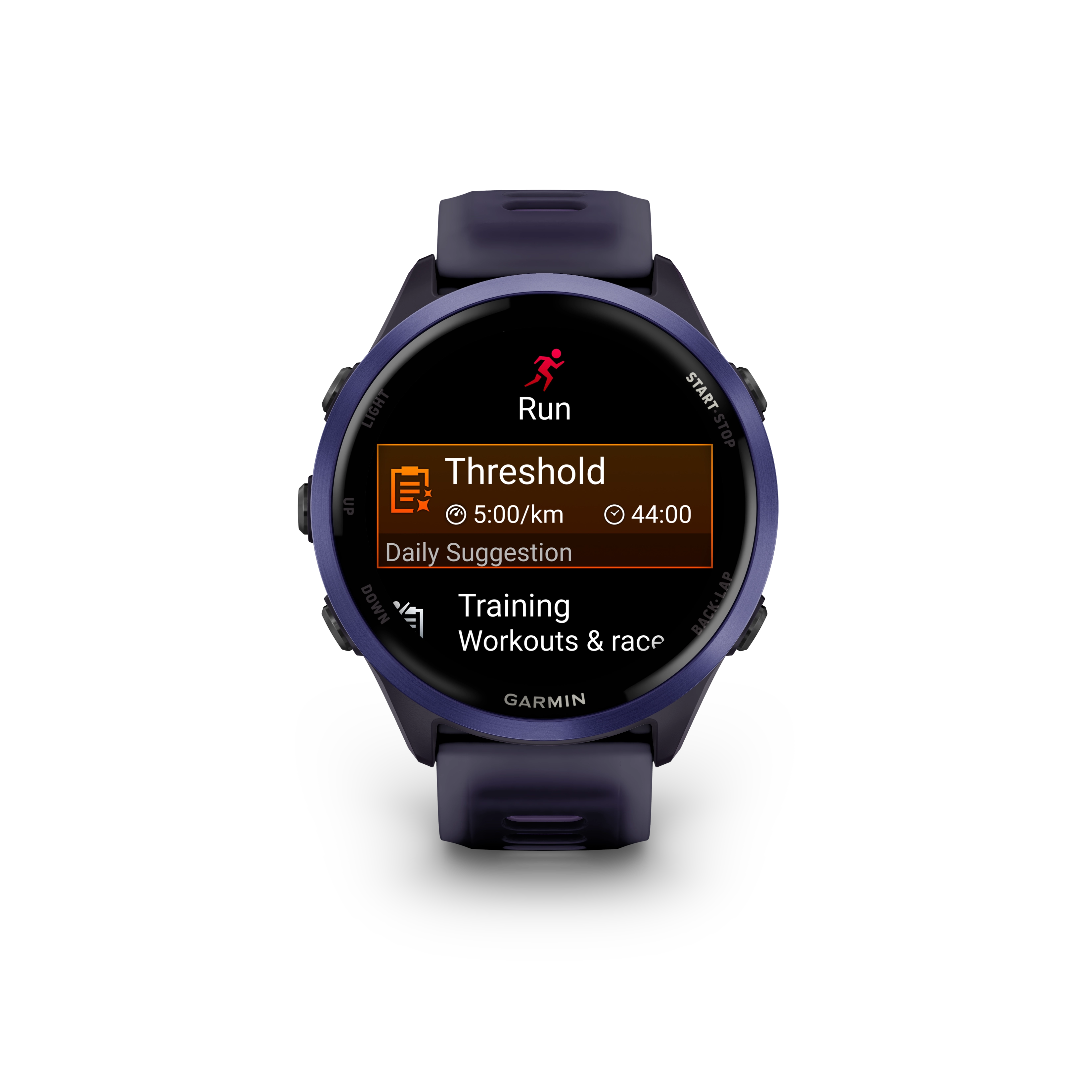 Garmin Forerunner® 570 - 47mm Indigo Aluminium with Translucent Imperial Purple/Indigo Band GARMIN