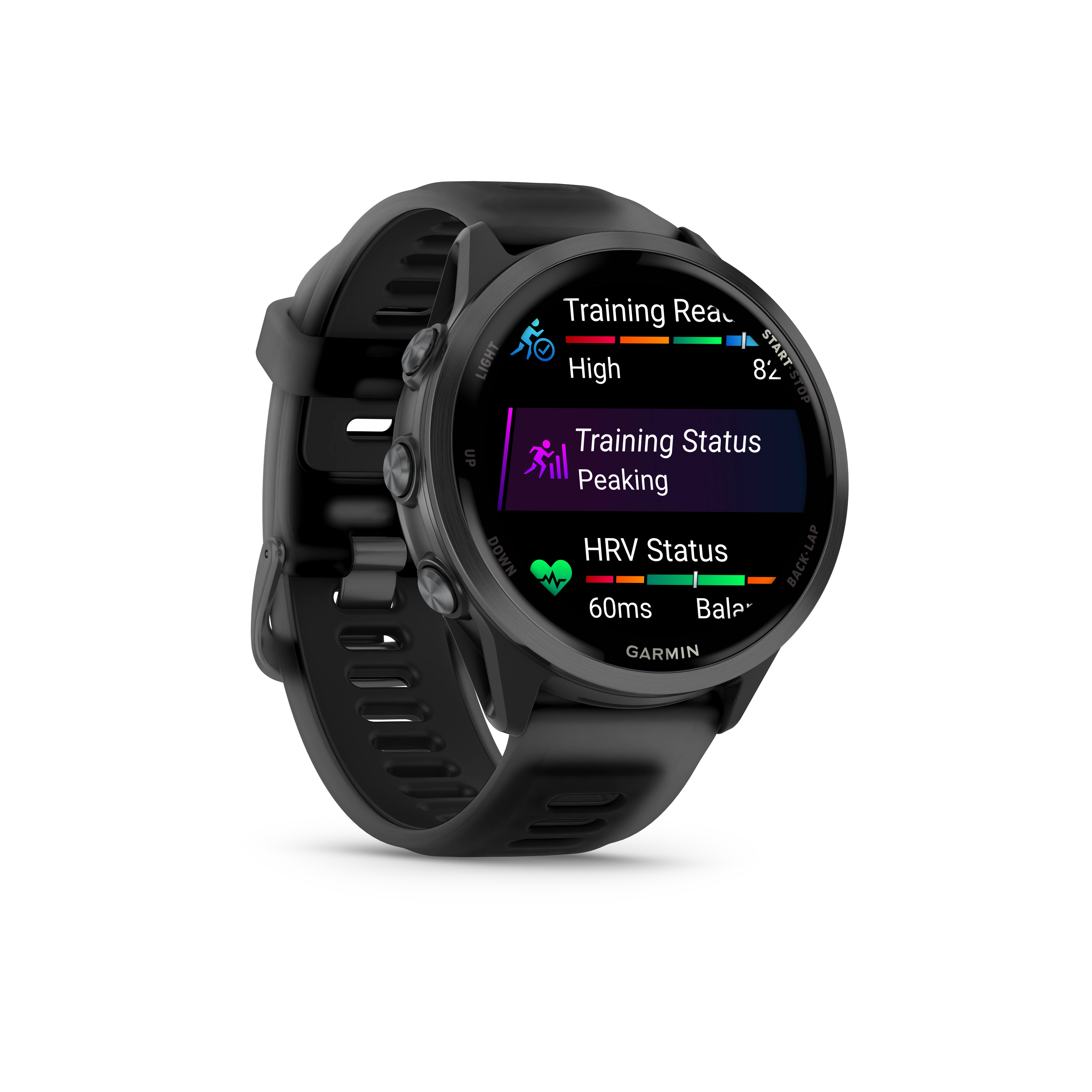 Garmin Forerunner® 570 - 47mm Slate Grey Aluminium with Translucent Black/Black Band GARMIN