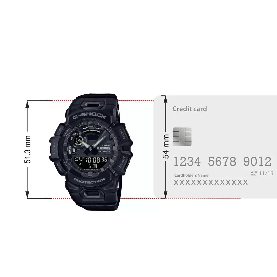 Casio G-SHOCK GBA-900-1ADR - G1135 Black G-Squad Connect - Men's Watch CASIO