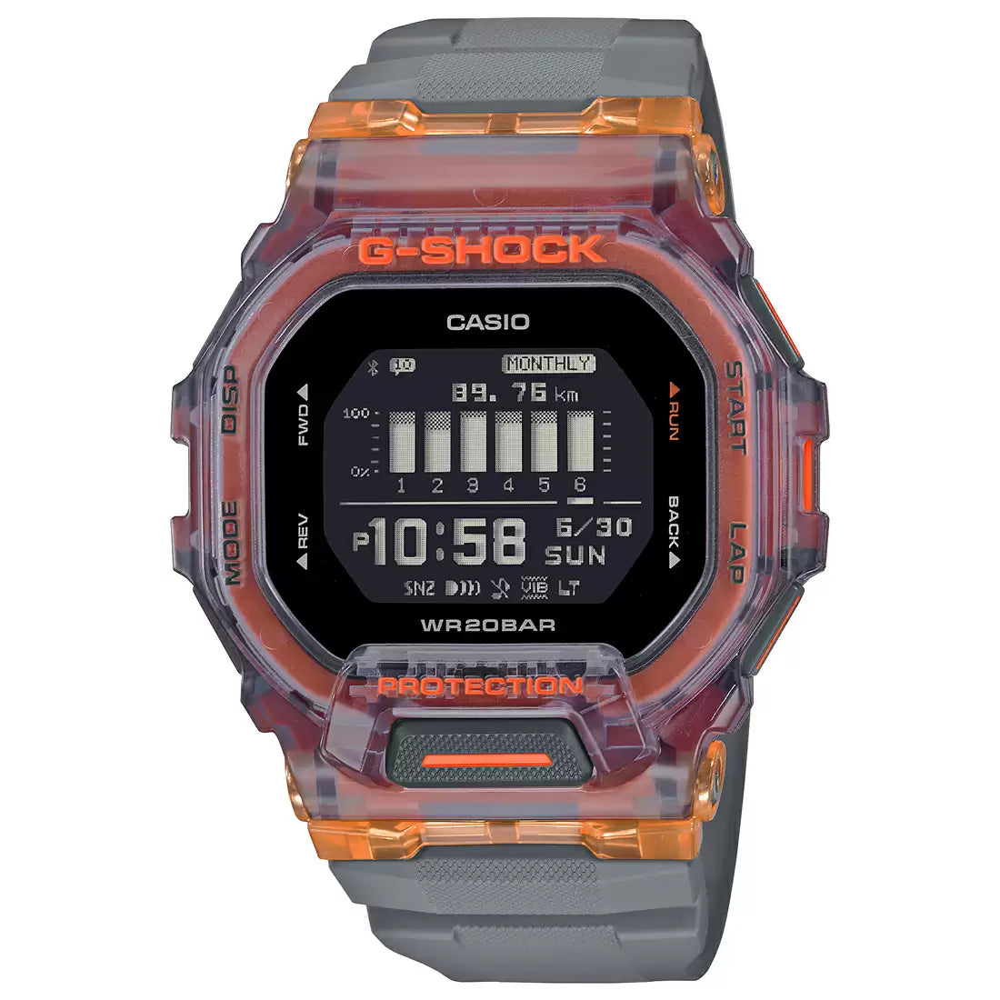 Casio G-SHOCK GBD-200SM-1A5DR - G1195 Grey G-Squad Connect - Men's Watch CASIO