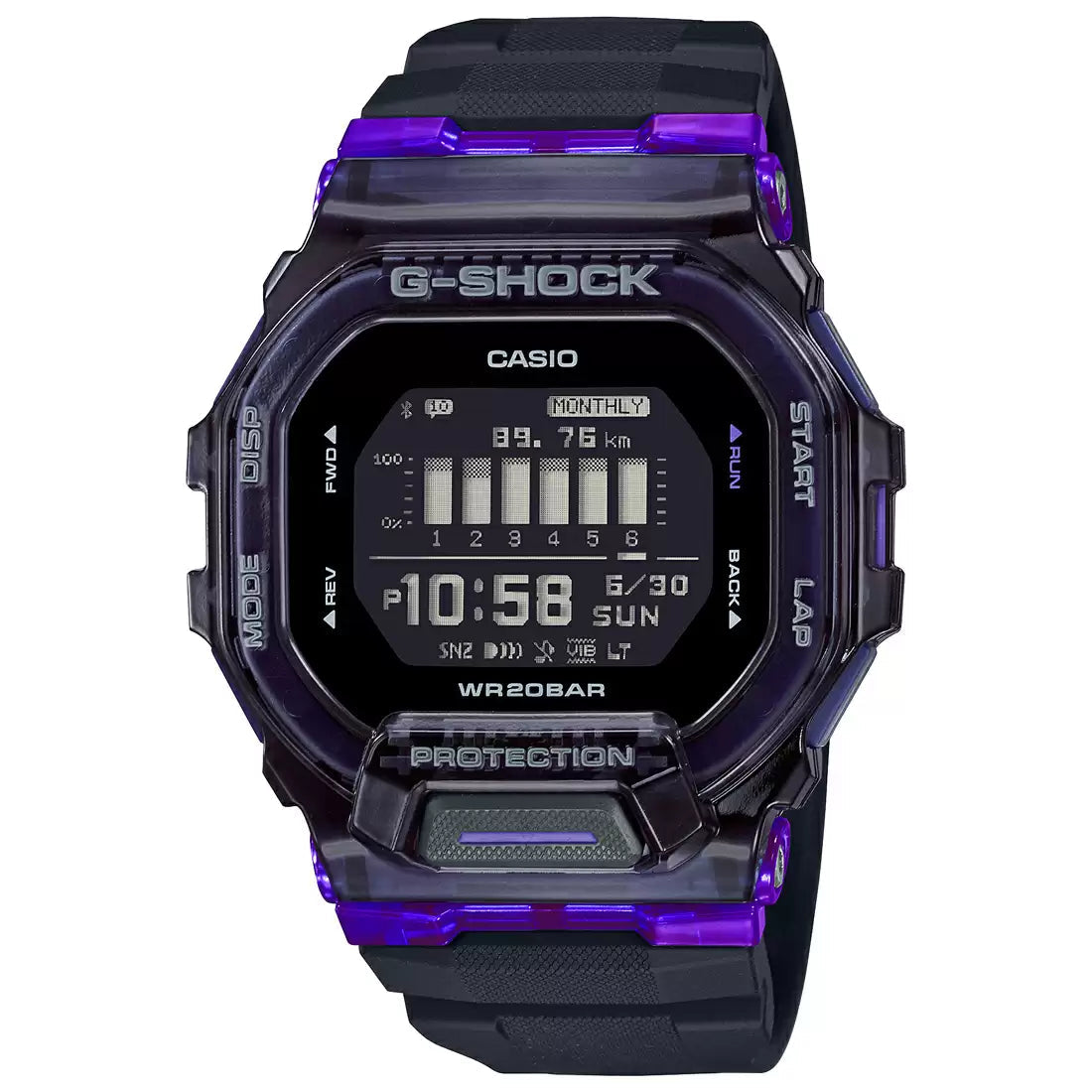 Casio G-SHOCK GBD-200SM-1A6DR - G1196 Black G-Squad Connect - Men's Watch CASIO