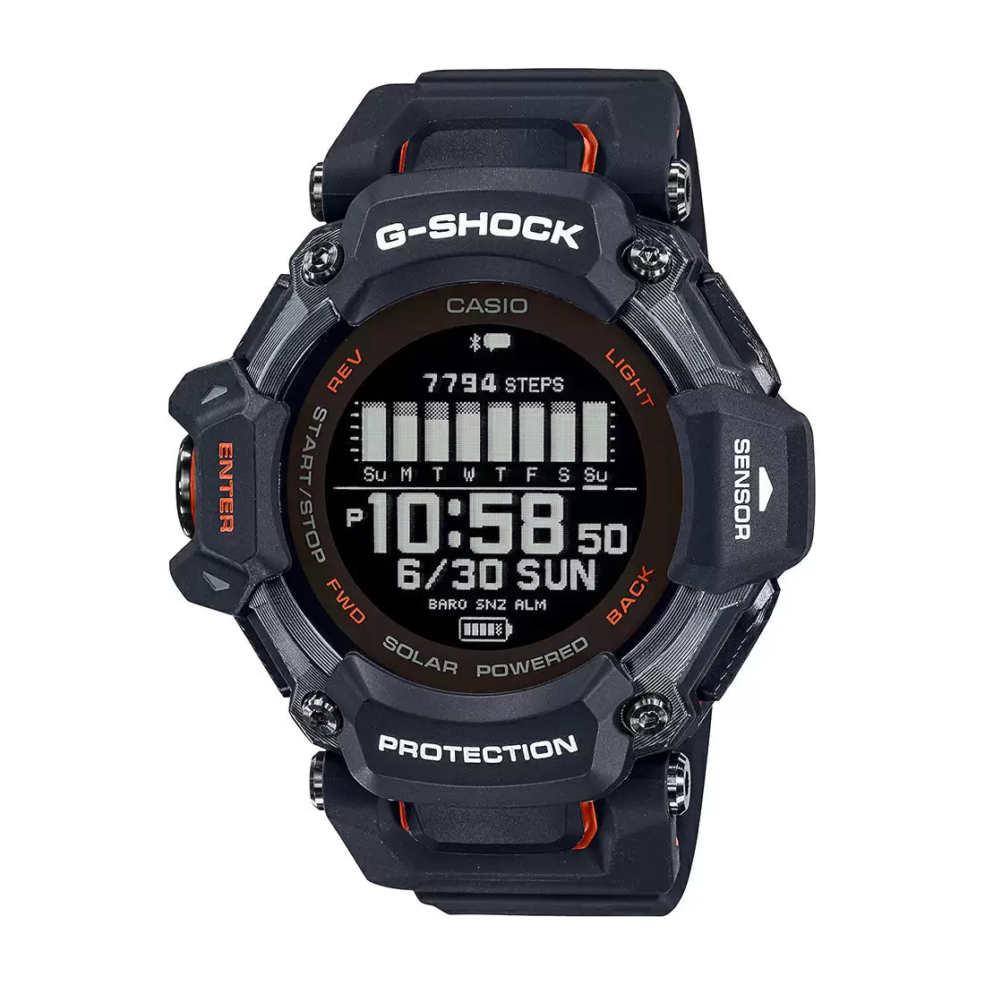Casio G-SHOCK GBD-H2000-1ADR - G1381 Black G-Squad Men's Watch CASIO