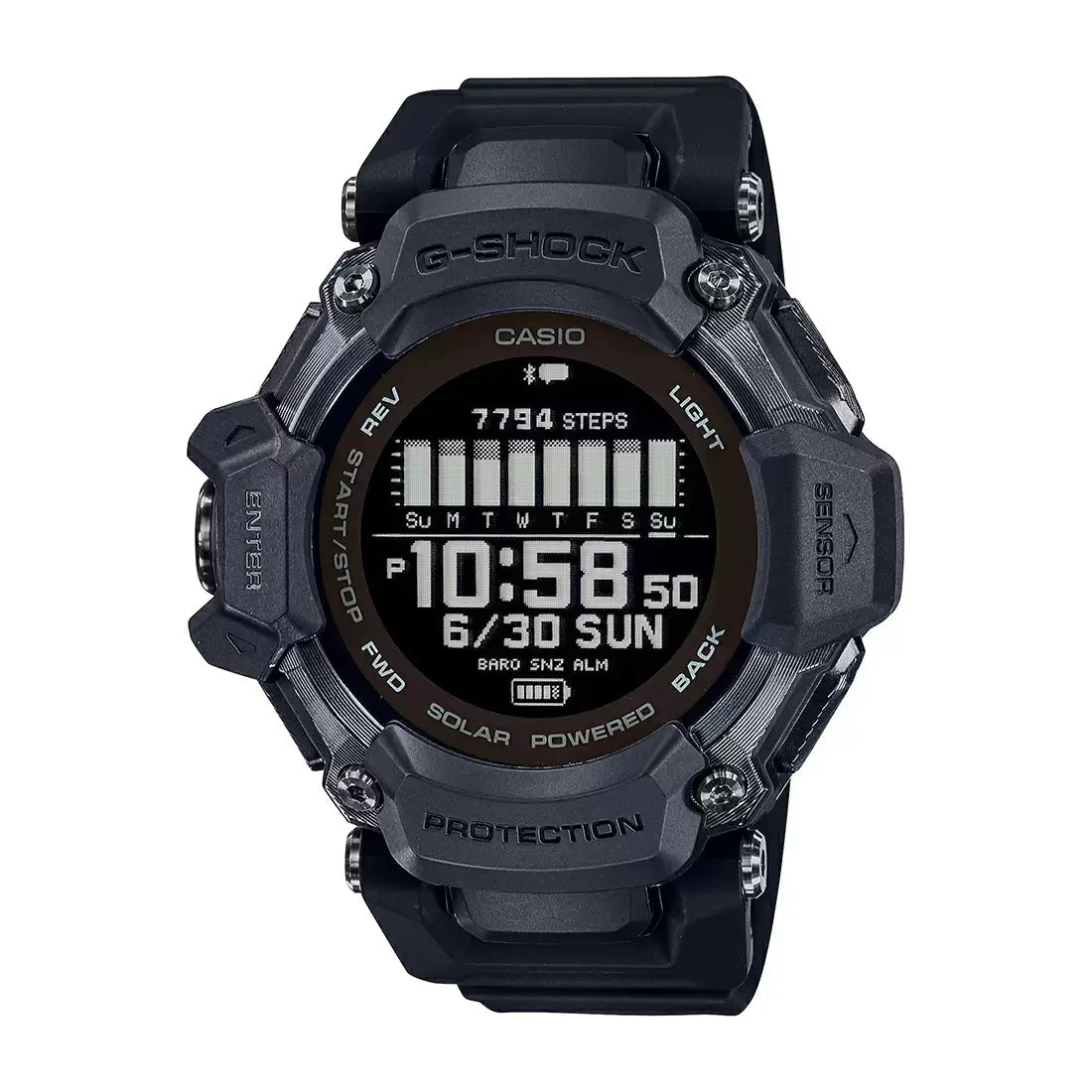Casio G-SHOCK GBD-H2000-1BDR - G1382 Black G-Squad Men's Watch CASIO