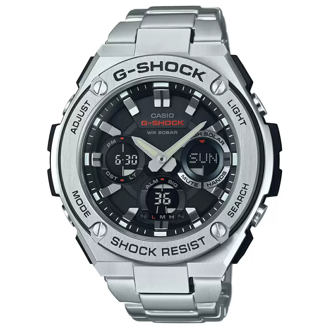 Casio G-SHOCK GST-S110D-1ADR - G604 Silver G-Steel - Men's Watch CASIO