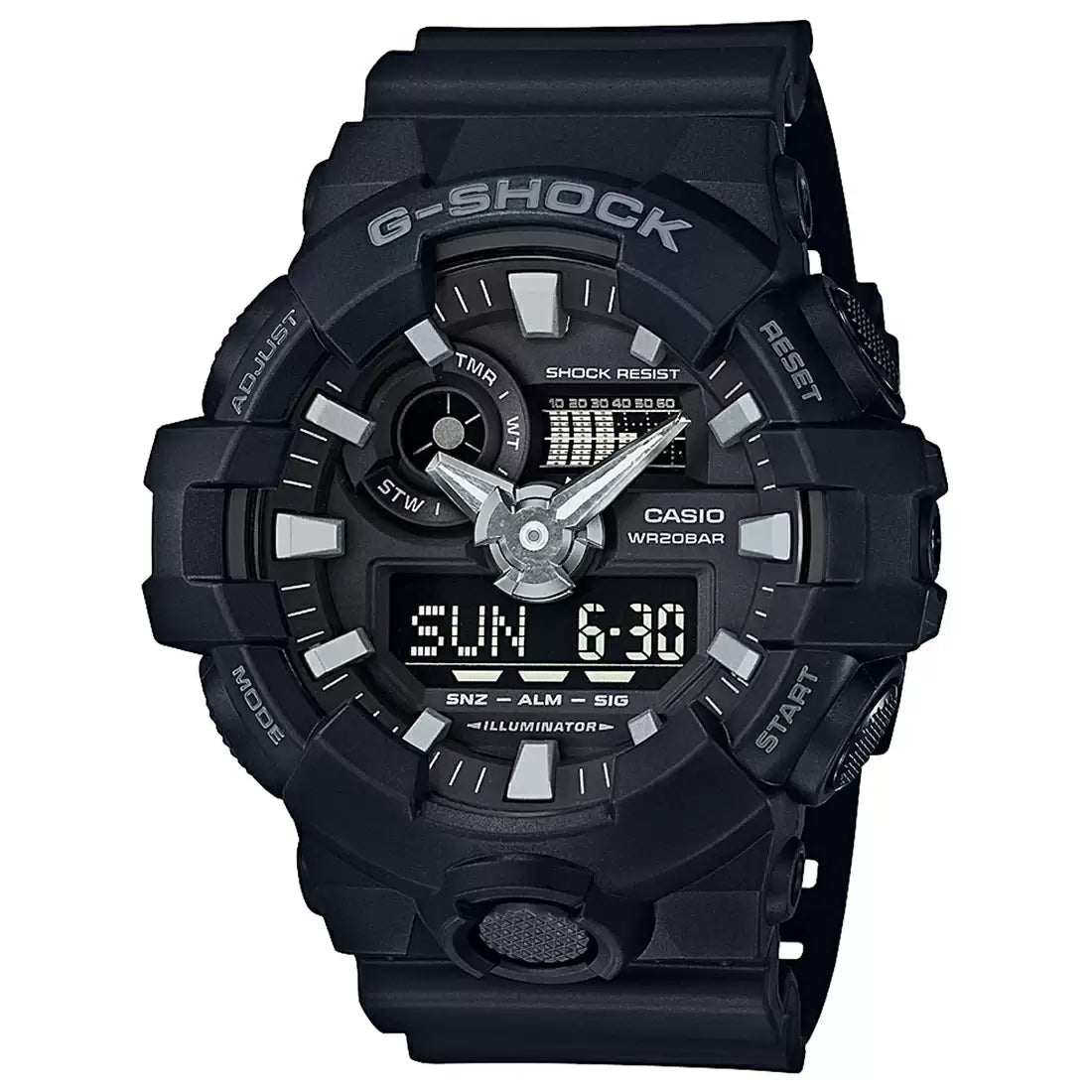 Casio G-SHOCK GA-700-1BDR - G715 Black Analog-Digital - Men's Watch CASIO