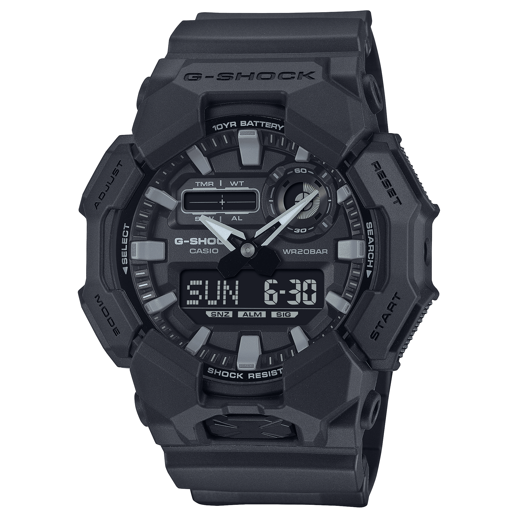 CASIO G-SHOCK GA-010-1A1DR BLACK ANALOG-DIGITAL DIAL BLACK  BIO-BASED RESIN BAND G1675