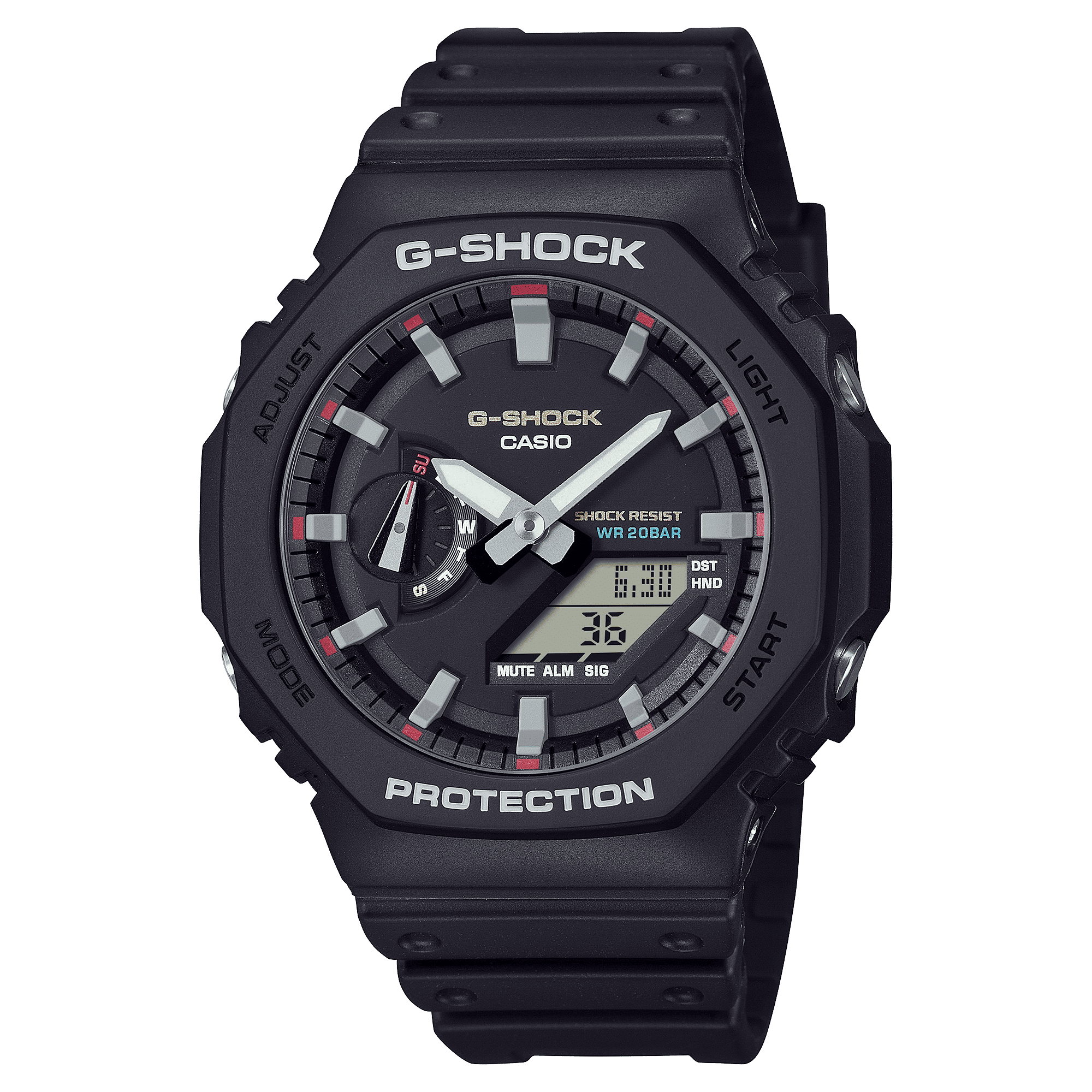 CASIO G-SHOCK GA-2100RL-1ADR BLACK ANALOG-DIGITAL DIAL BLACK BIO-BASED RESIN BAND G1686