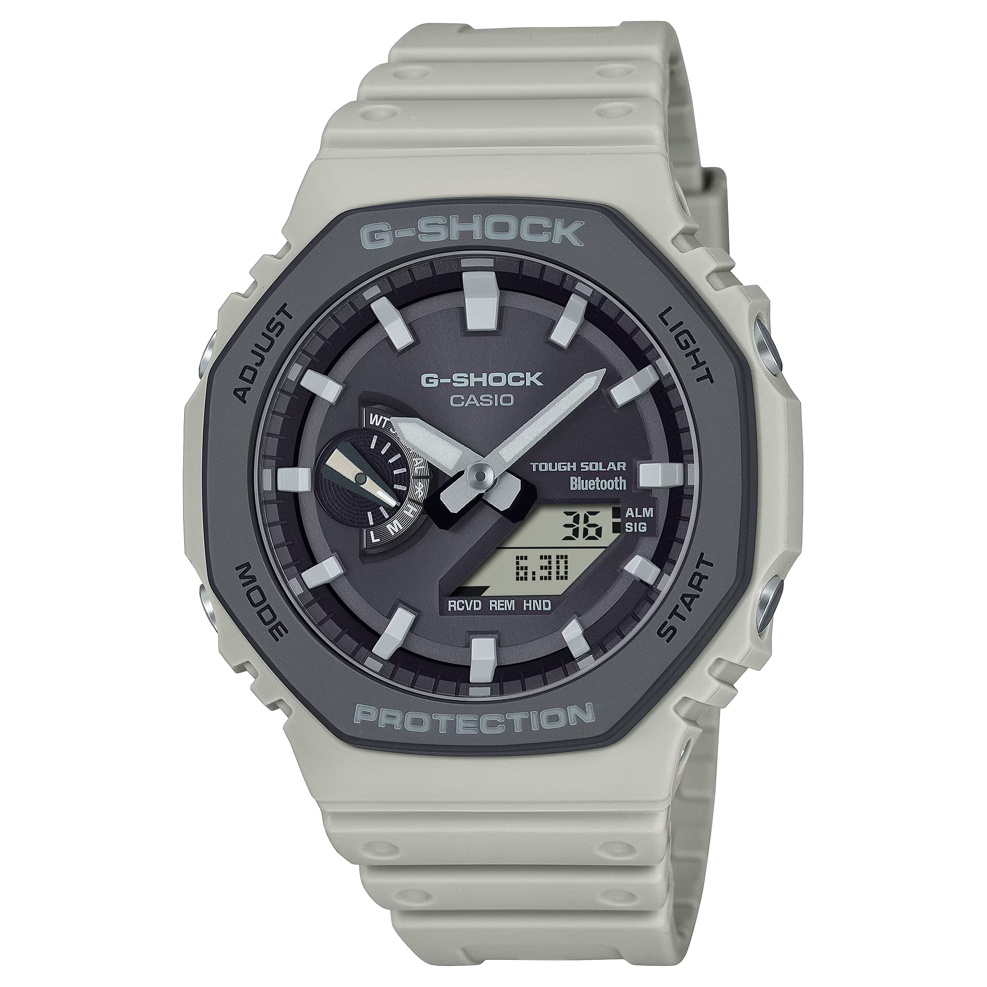CASIO G-SHOCK GA-B2100LUU-5ADR GREY ANALOG-DIGITAL DIAL LIGHT GREY BIO-BASED RESIN STRAP MEN'S WATCH MOBILE LINK (WIRELESS LINKING USING BLUETOOTH®) 