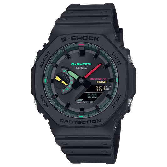 CASIO G-SHOCK GA-B2100MF-1ADR MULTI-COLOURED ANA-DIGI DIAL BLACK RESIN STRAP MEN'S WATCH G1554