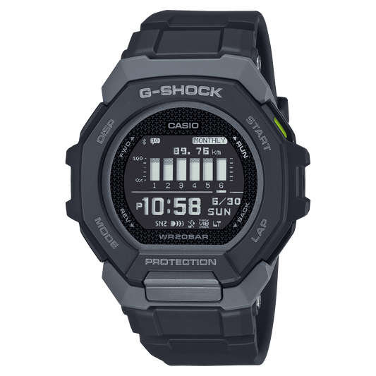CASIO G-SHOCK GBD-300-1DR BLACK DIGITAL DIAL BLACK BIO-BASED RESIN BAND G1586
