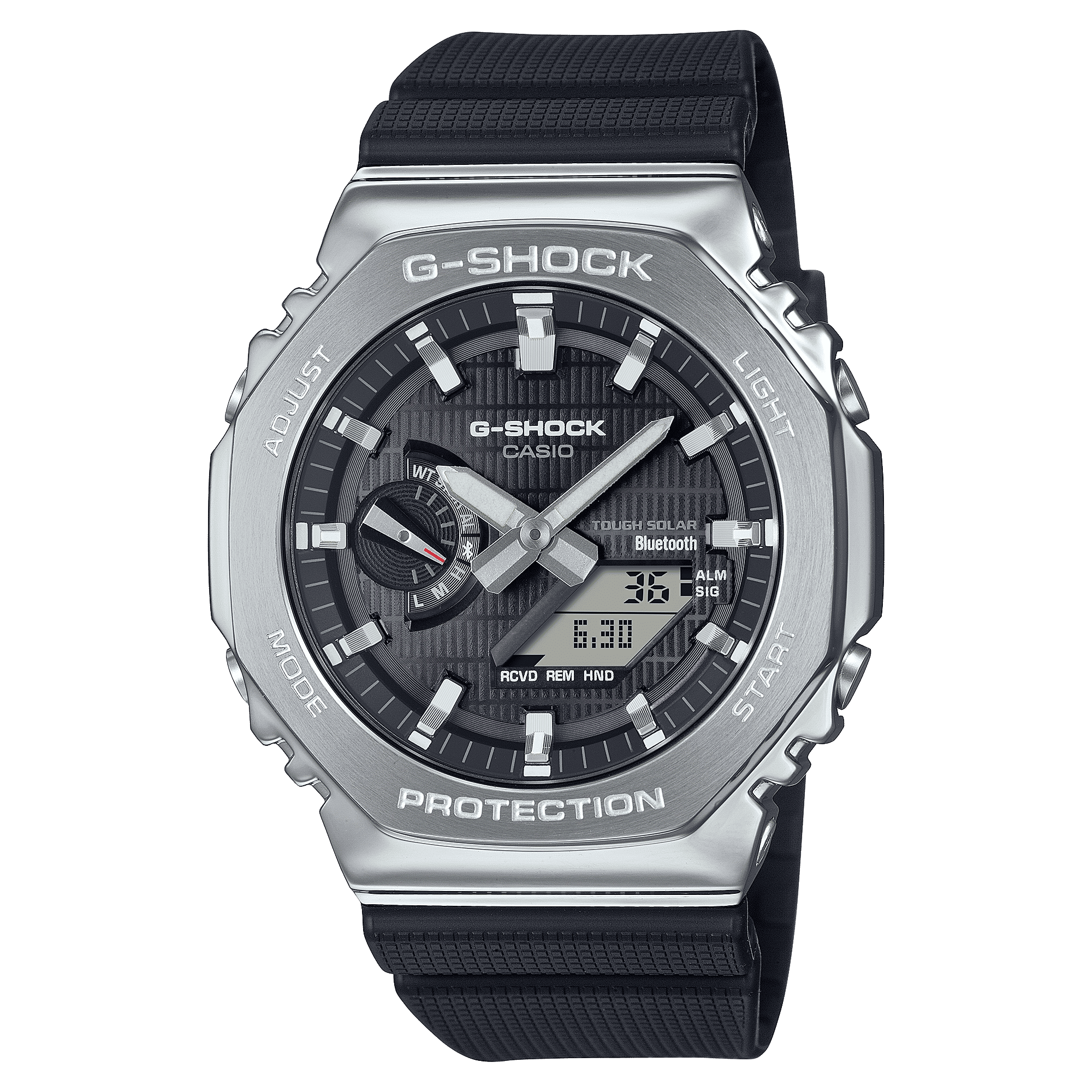 CASIO G-SHOCK GBM-2100-1ADR BLACK ANALOG-DIGITAL DIAL BLACK BIO-BASED RESIN BAND G1581