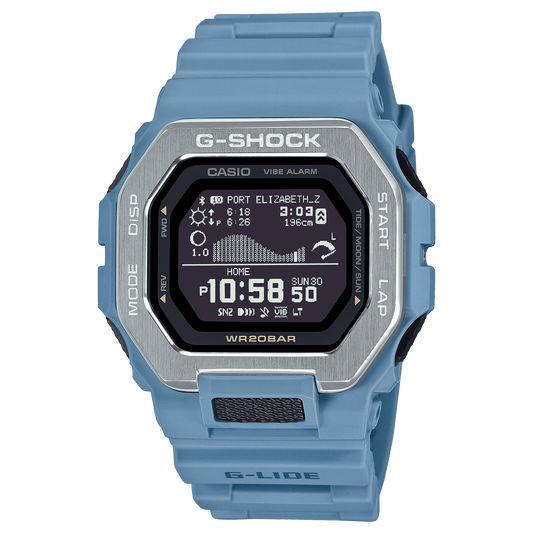 CASIO G-SHOCK GBX-100-2ADR  DIGITAL DIAL BLUE RESIN STRAP MEN'S WATCH G1566