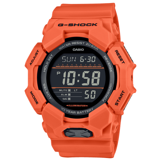 CASIO G-SHOCK GD-010-4DR BLACK  DIGITAL DIAL ORANGE BIO-BASED RESIN BAND G1606