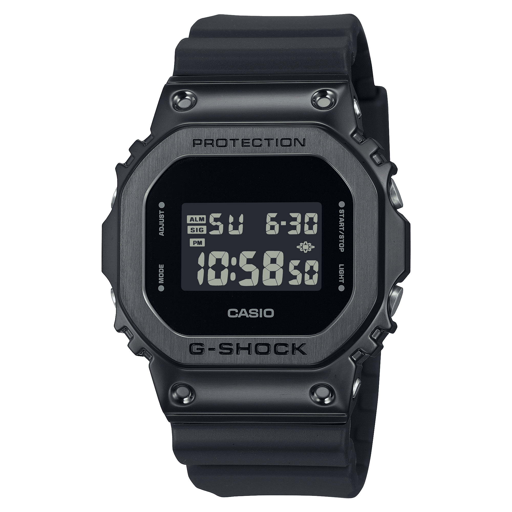 CASIO G-SHOCK G-STEEL GM-5600UB-1DR BLACK IP DIGITAL DIAL BLACK RESIN STRAP MEN'S WATCH G1527