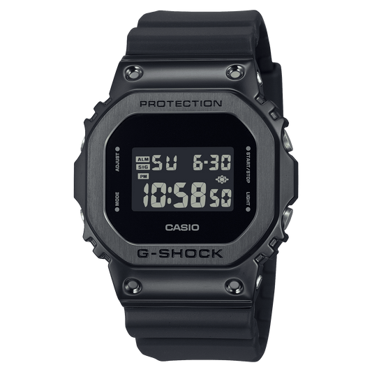 CASIO G-SHOCK G-STEEL GM-5600UB-1DR BLACK IP DIGITAL DIAL BLACK RESIN STRAP MEN'S WATCH G1527
