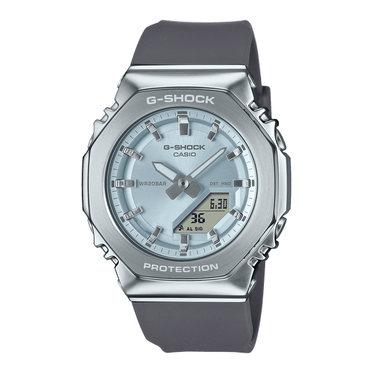 CASIO G-SHOCK WOMEN GM-S2110-2ADR BLUE ANALOG-DIGITAL DIAL GREY  BIO-BASED RESIN BAND G1624