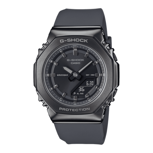 CASIO G-SHOCK WOMEN GM-S2110B-8ADR GREY ANALOG-DIGITAL DIAL GREY BIO-BASED RESIN BAND G1695