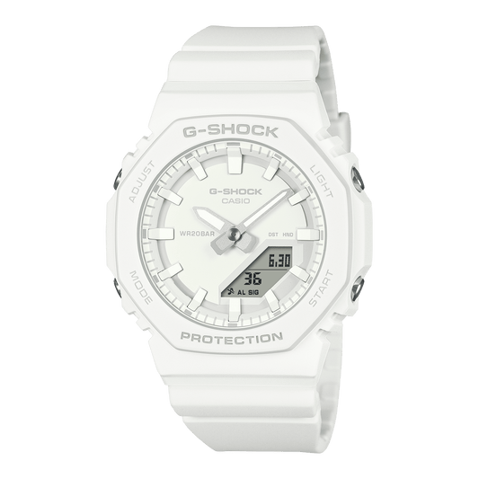 CASIO G-SHOCK GMA-P2100-7ADR WHITE ANA-DIGI DIAL WHITE BIO-BASED RESIN BAND WOMEN'S WATCH G1532