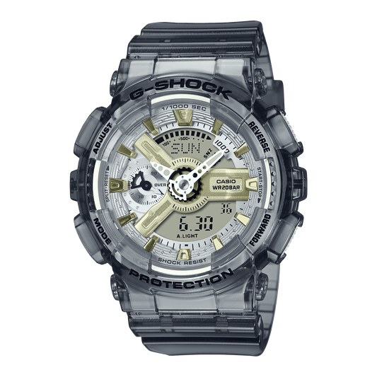 CASIO G-SHOCK GMA-S110GS-8ADR GRAY ANA-DIGI DIAL GREY RESIN STRAP WOMEN'S WATCH G1224
