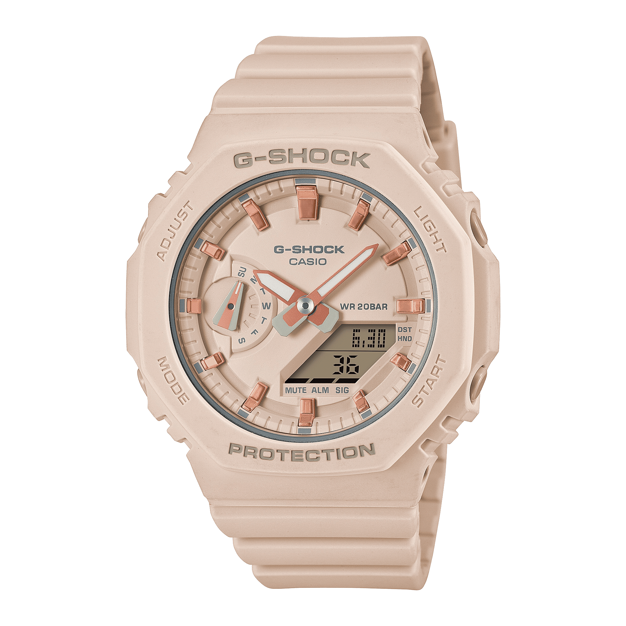 CASIO G-SHOCK GMA-S2100-4ADR PINK ANA-DIGI DIAL PINK RESIN STRAP WOMEN'S WATCH G1109
