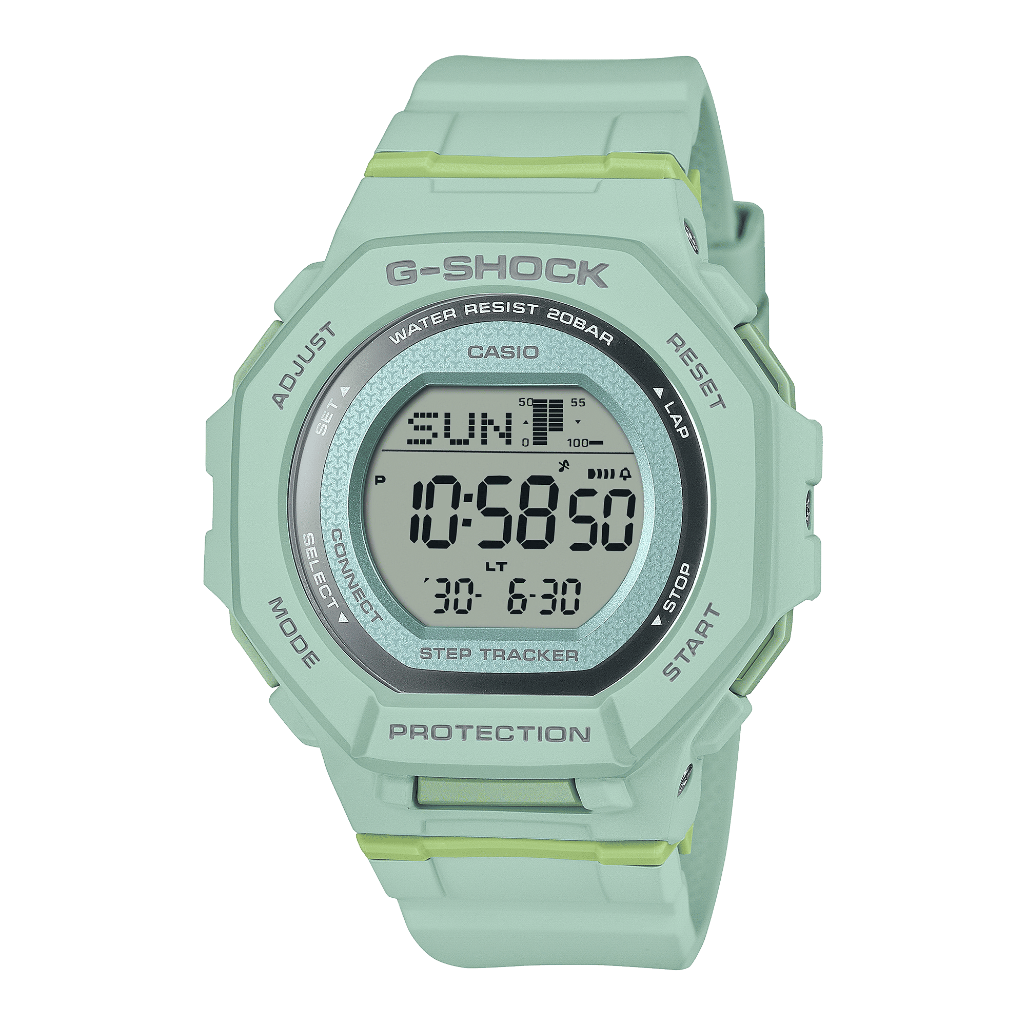 CASIO G-SHOCK WOMEN GMD-B300-3DR GREEN DIGITAL DIAL GREEN BIO-BASED RESIN BAND G1618