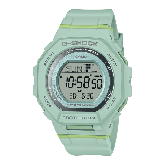 CASIO G-SHOCK WOMEN GMD-B300-3DR GREEN DIGITAL DIAL GREEN BIO-BASED RESIN BAND G1618