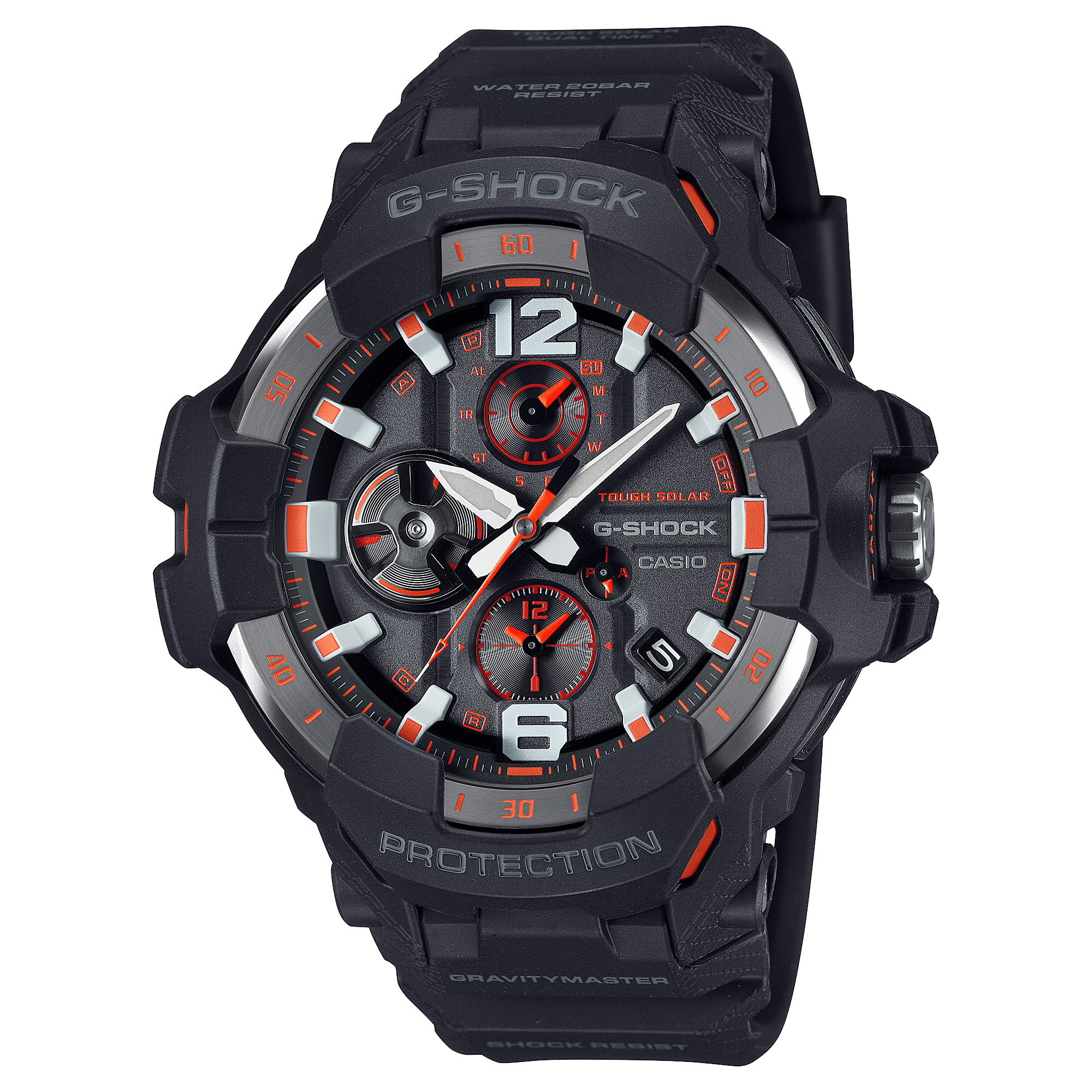 CASIO G-SHOCK GRAVITYMASTER GR-B300-1A4DR MULTICOLOR ANA-DIGI DIAL  RESIN BAND MEN'S WATCH G1568