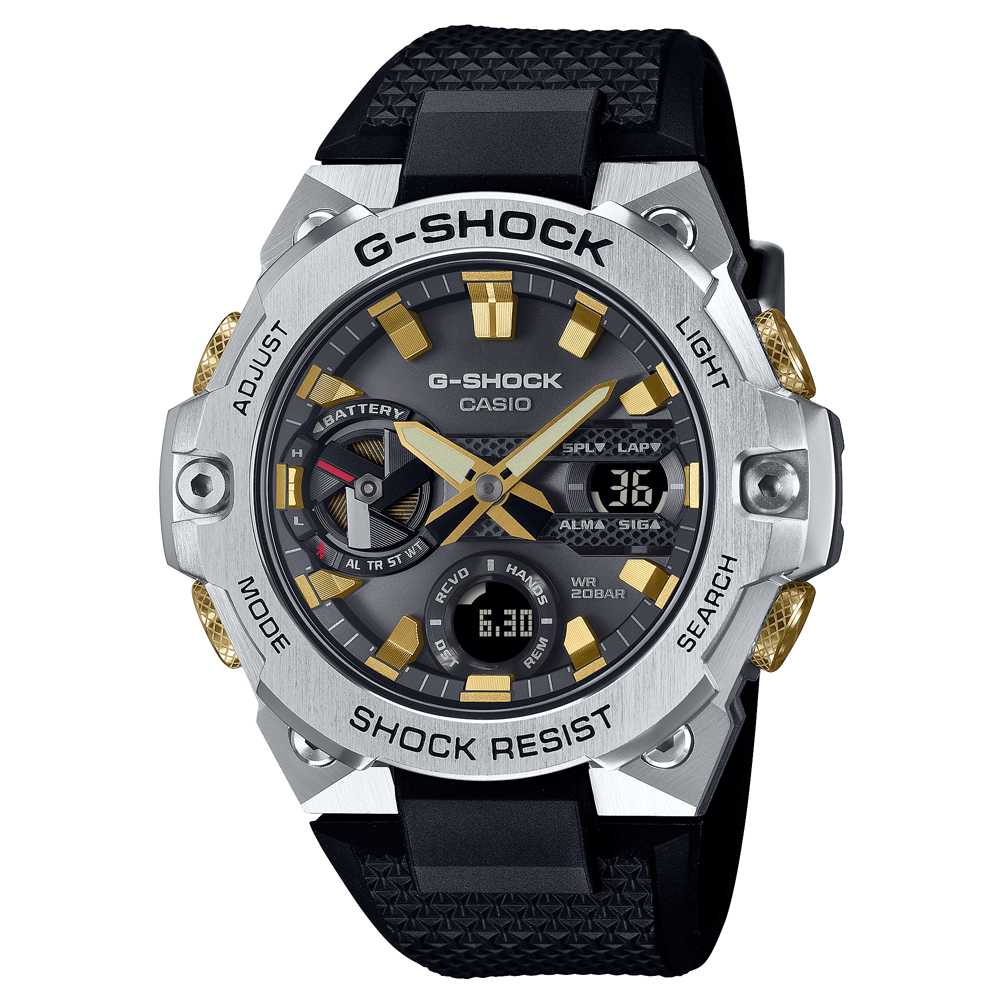 CASIO G-SHOCK GST-B400CX-1ADR BLACK ANALOG-DIGITAL DIAL BLACK RESIN BAND G1654