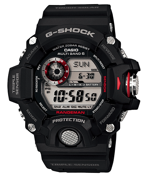 CASIO G-SHOCK GW-9400-1DR BLACK DIGITAL DIAL BLACK RESIN STRAP MEN'S WATCH G485