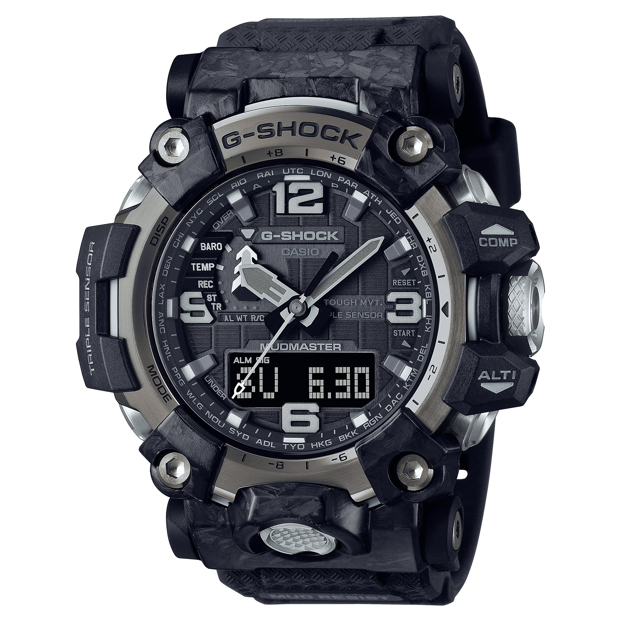 CASIO G-SHOCK MUDMASTER GWG-2000-1A1DR GRAY IP ANA-DIGI DIAL  RESIN BAND MEN'S WATCH G1175